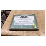 ELVIS WORLD MEMBERSHIP CERT. FRAMED 1980
