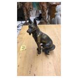 POT METAL GERMAN SHEPARD FIGURINE