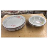 6 PC CHINA: 4 PLATES & 2 BOWLS