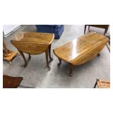 2 PC. OAK LIVING ROOM SET:COFFEE & LAMP TABLE