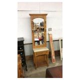OAK HALLTREE WITH MARBLE TOP