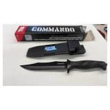 TRS COMMANDO FIXED BLADE KNIFE W/ BELT HOLSTER