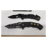 (2) FOLDING TACTICAL KNIVES