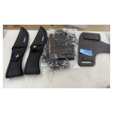 LOT OF ASST. KNIFE HOLSTERS & SHEATHS