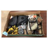 FLAT OF ASST. PHONE HOLDERS, FLASHLIGHTS, ETC