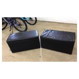 PAIR OF OTTOMANS WITH STORAGE
