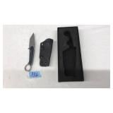 FALCON 440 STAINLESS FIXED BLADE KNIFE W/HOLSTER