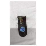 LOCKING FOLDING POCKET KNIFE WITH LEATHER HOLSTER