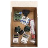 BOX LOT OF ASST GUN LOCKS, & GUN ACCESSORIES