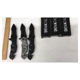 (3) EVATAC RESCUE FOLDING KNIVES