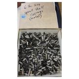 BOX OF ASST. METAL SHELL CASINGS, 6LBS