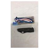 FROST CUTLERY FLAG KNIFE & U.S. SWISS ARMY KNIFE