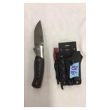 BUCK FOLDING KNIVE & BELT HOLSTER