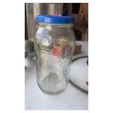 VLASIC FARMS VINTAGE GLASS JAR W/ LID