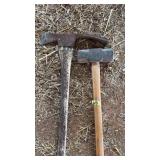 SLEDGE HAMMER AND PICK AXE