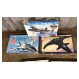 (3) MODEL PLANE KITS, UNOPENED