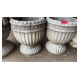 PAIR OF VINTAGE CONCRETE PLANTERS