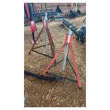 PAIR OF HEAVY DUTY ROLLER STANDS, FOLDING