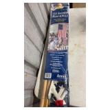 U.S BANNER FLAG & POLE, NEW