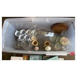 TOTE OF ASST. GLASSWARE