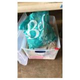 LARGE TOTE OF LINENS & TABLE CLOTH