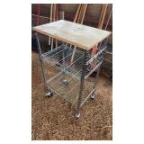 KITCHEN ROLLING CART WITH SHELVES