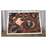 FRAMED ABSTRACT ART ON CANVAS