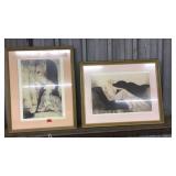 2 FRAMED LOUIS LCART POSTER PRINTS