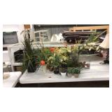 LRG COLL OF FAUX PLANT DECOR