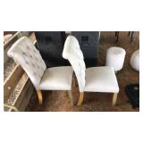 PAIR OF UPHOLSTERED DINING CHAIRS