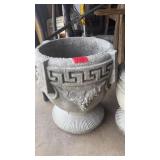 CONCRETE PLANTER W/ GRAPE VINE PATTERN