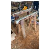 PAIR OF WOOD WORK HORSES