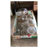 FLAT OF ASST GLASSWARE
