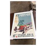 FRAMED MONACO 1934 GRAND PRIX POSTER PRINT