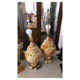 PAIR OF ORNATE JUG TABLE LAMPS