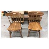 PAIR OF OAK DINING CHAIRS