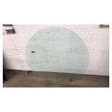 4FT ROUND CUT GLASS TABLE TOP