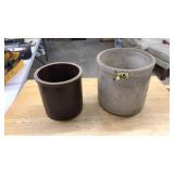 2 STONEWARE CROCKS