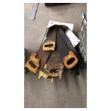 LOT OF HAND SAWS (6) CROSS CUT & FINE CUT