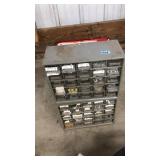 STORAGE CABINET W/ ASST HARDWARE NUTS & BOLTS