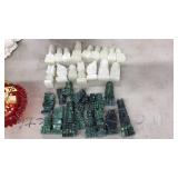 STONE CARVED CHESS PIECES