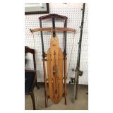 ANTIQUE FLEXIBLE FLYER 52' OAK SLED
