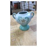 VINTAGE WELLER POTTERY DBL HANDLED VASE