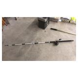PENN 113H REEL ON STRUDY STICK SHAKESPEARE ROD