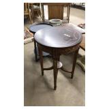 MAHOGANY INLAY SIDE TABLE