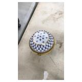 RENE PORCELAIN HAND PAINTED TRINKET BOX