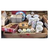 FLAT OF ASST COLLECTIBLES & HOUSEHOLD