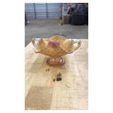 FENTON CARNIVAL GLASS MARIGOLD BOWL