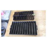 2 CAST IRON CORNBREAD MOLD PANS