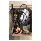 CRATE OF ASST TOOLS, CLAMPS, ETC